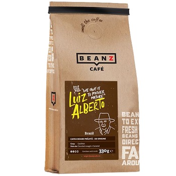 Cafea boabe Beanz Luiz Alberto, 330 gr Cafea boabe Beanz Luiz Alberto, 330 gr