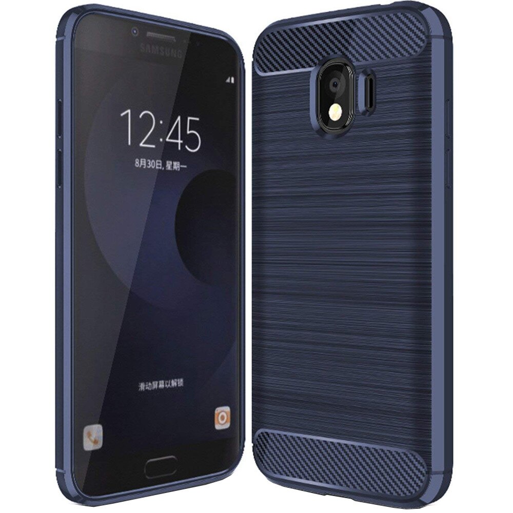 Husa de protectie carbon pentru Samsung Galaxy J4 (2018), Blue