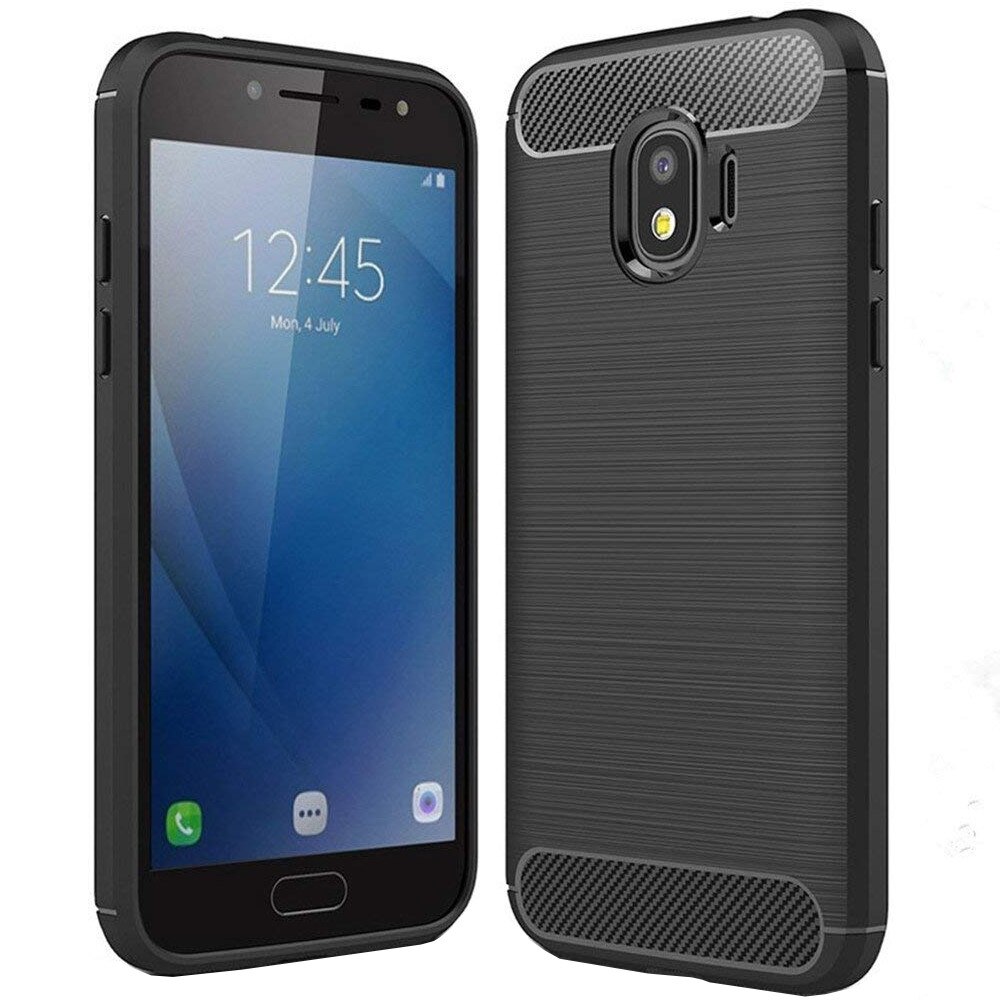 Husa de protectie carbon pentru Samsung Galaxy J4 (2018), Black