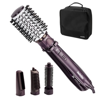 Perie rotativa BaByliss BeLiss 2736E, 1000W, Ionizare, 4 Accesorii, 2 Setari temperatura/viteza, Violet Perie rotativa BaByliss BeLiss 2736E, 1000W, Ionizare, 4 Accesorii, 2 Setari temperatura/viteza, Violet