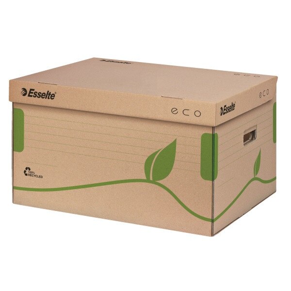 Container arhivare Esselte Eco cu capac - 439x242x345 mm - 10 buc/bax