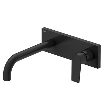 Baterie de lavoar, cu prindere pe perete, Project, negru mat Baterie de lavoar, cu prindere pe perete, Project, negru mat