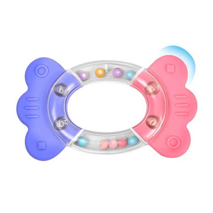 Jucarie Dentitie Zornaitoare Fluture Pastel BamBam