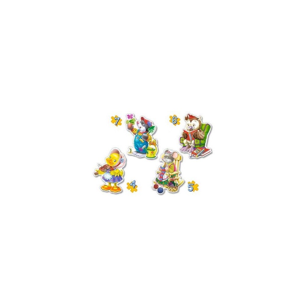 Puzzle Castorland 4, 5, 6, 7 piese - Ora de recreere