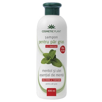 Sampon pentru Par Gras cu Mentol 400ml Cosmetic Plant Sampon pentru Par Gras cu Mentol 400ml Cosmetic Plant