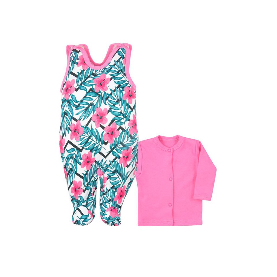 Compleu 2 piese pentru bebelusi Koala Tropical 07-176R, Roz