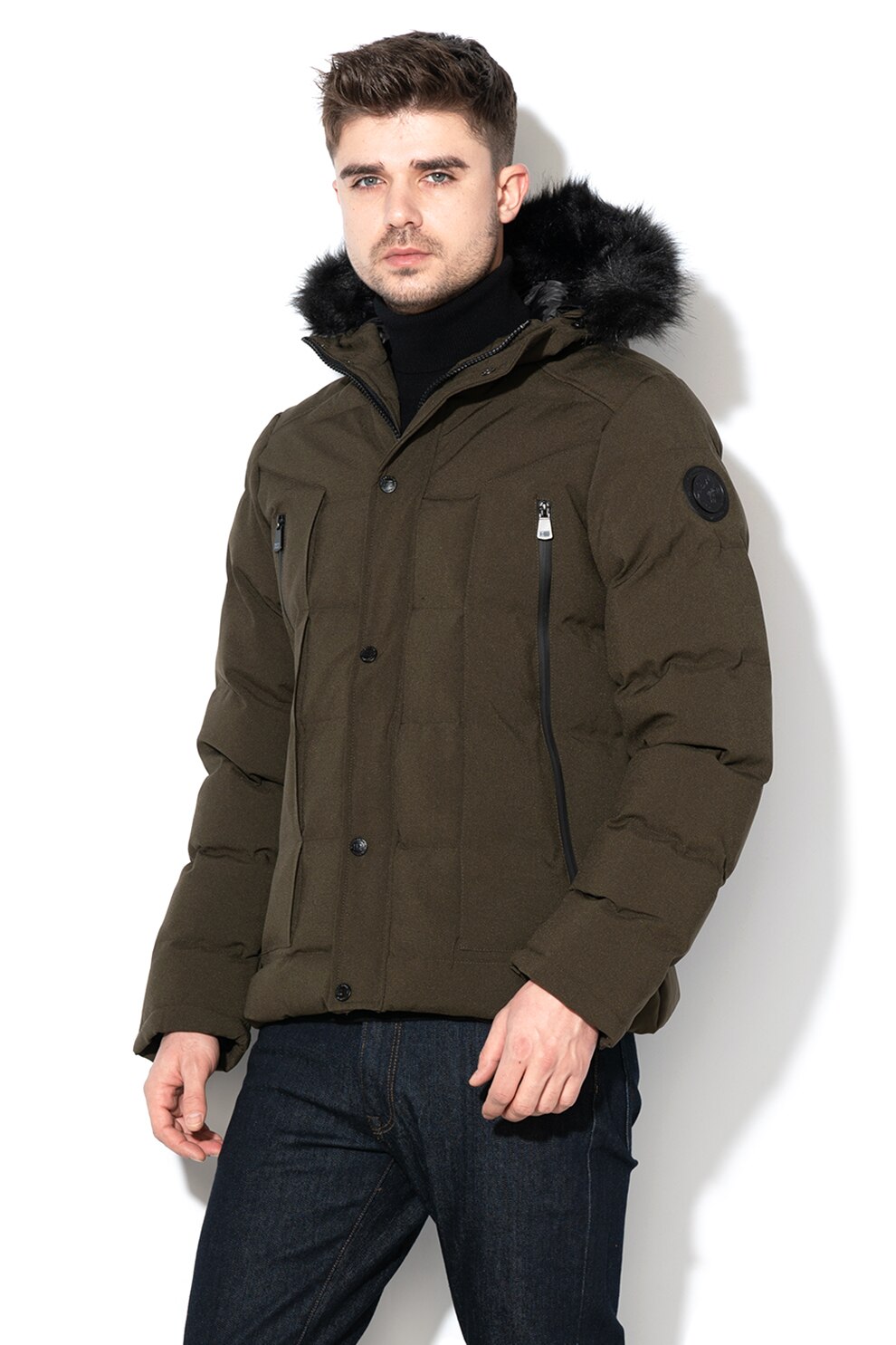 Geographical Norway, Geaca cu vatelina si gluga detasabila Dandy, Kaki