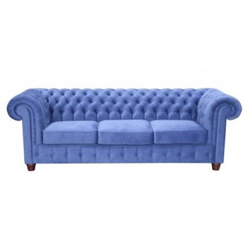 Canapea Chesterfield Mello 3, 230x100x77, Albastru Canapea Chesterfield Mello 3, 230x100x77, Albastru
