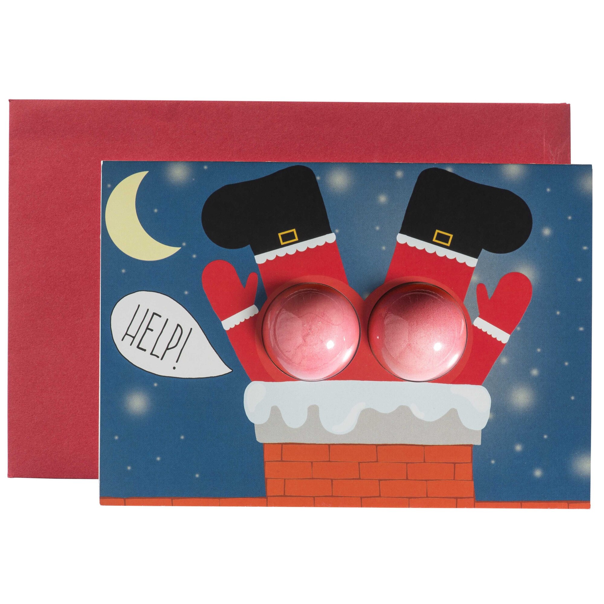 Felicitare cu plic Help Santa, Bomb Cosmetics
