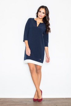 Rochie de zi model 44239 Figl, Albastru, M Rochie de zi model 44239 Figl, Albastru, M