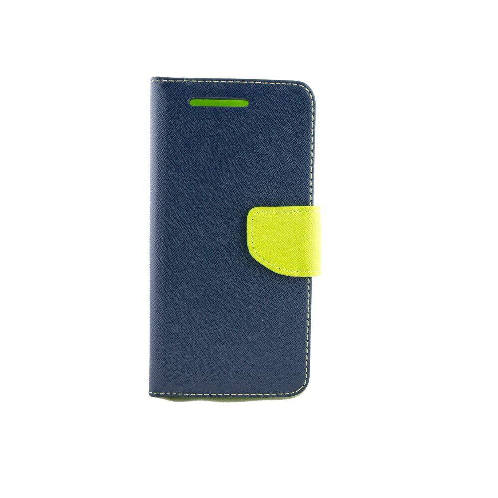 Husa piele, ECO Fancy HTC One M9, Albastru/Lime