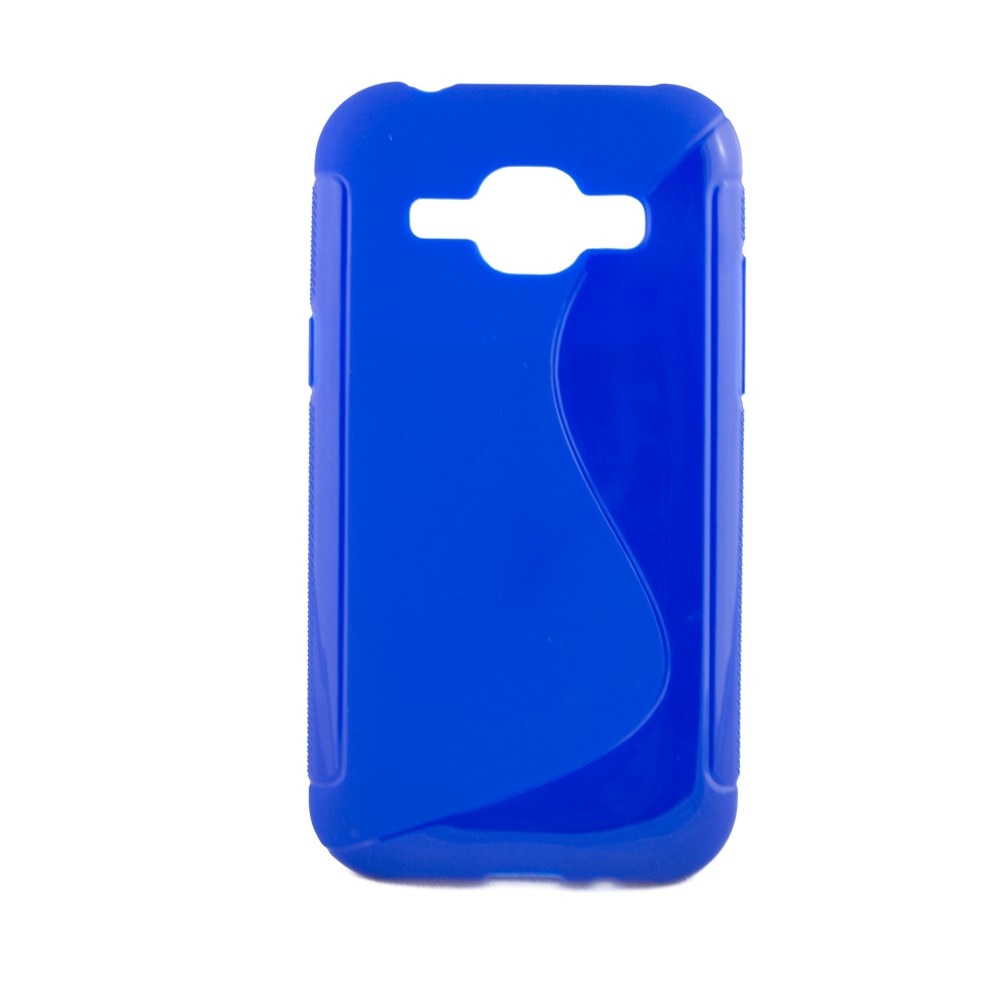 Husa silicon, Samsung Galaxy, J1 Sline, Albastru