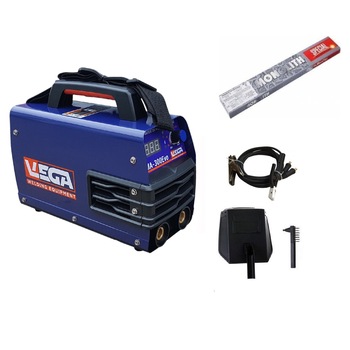 Set Invertor sudura Vega 300 A cu valiza de transport, accesorii incluse, electrozi 1.5-5 mm + Electrozi sudura 2.5 mm Set Invertor sudura Vega 300 A cu valiza de transport, accesorii incluse, electrozi 1.5-5 mm + Electrozi sudura 2.5 mm