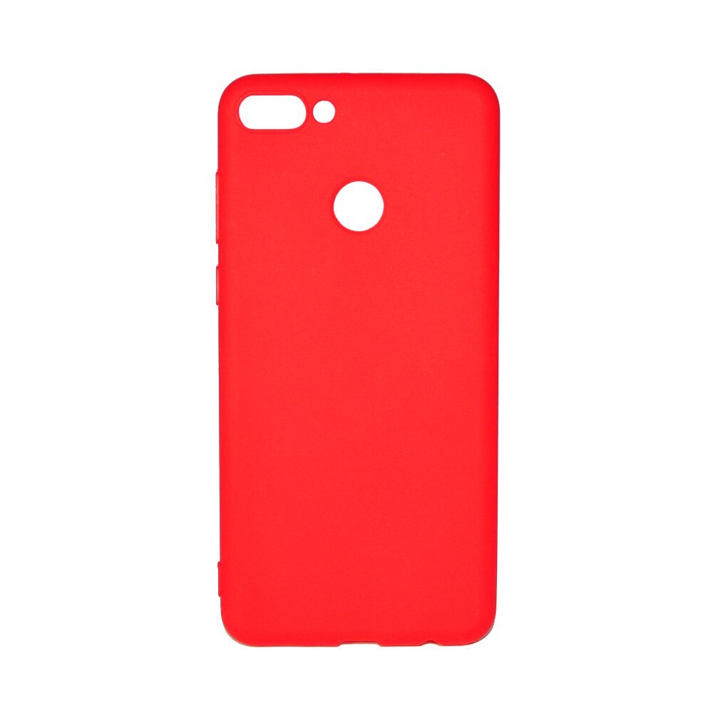Husa Silicon Lemontti Silky pentru Huawei Y9 2018, Rosu