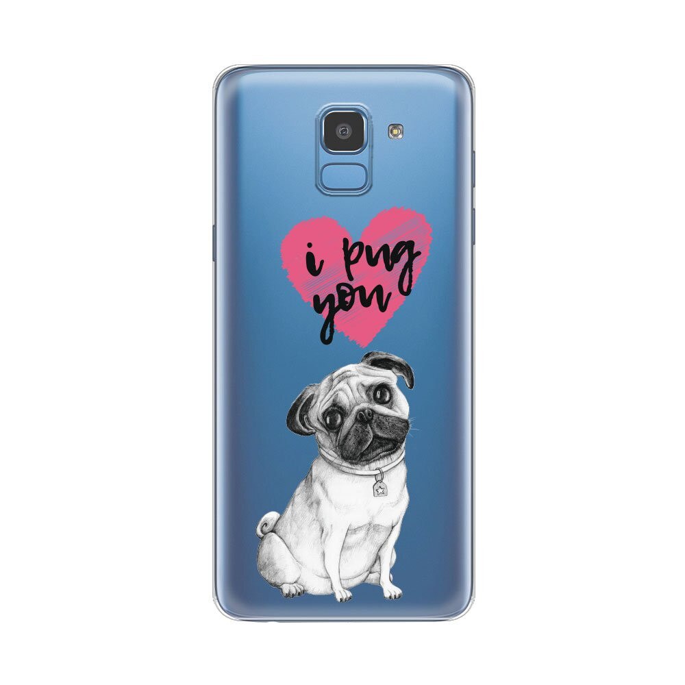 Husa Lemontti Silicon Art pentru Samsung Galaxy J6 2018, Pug You