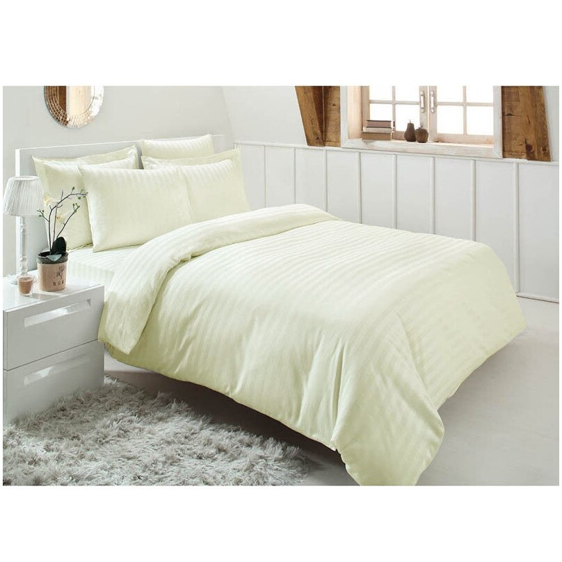 Lenjerie pat, crem, satin, Line