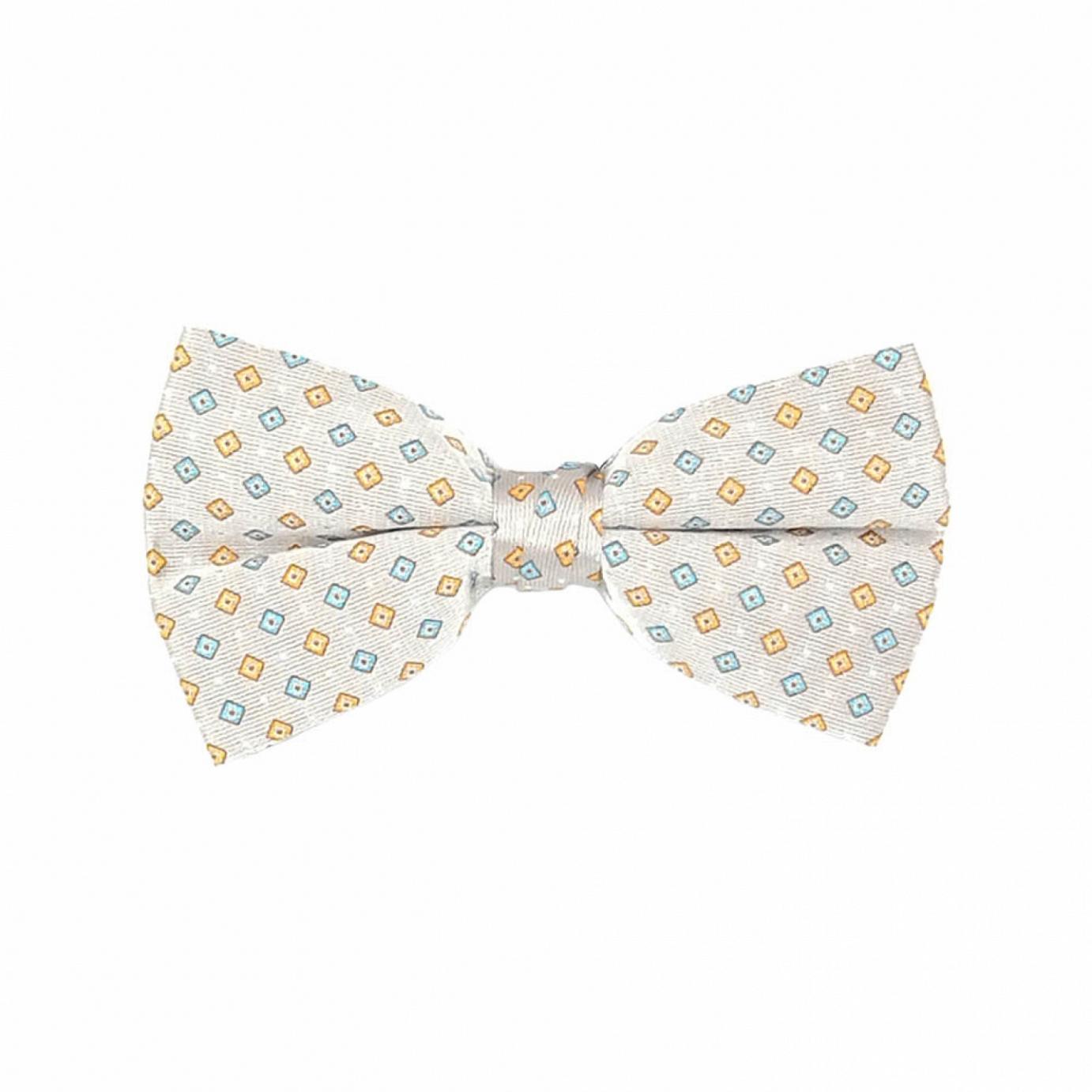 Papion clasic, Onore, microfibra, gri, imprimeu geometric multicolor