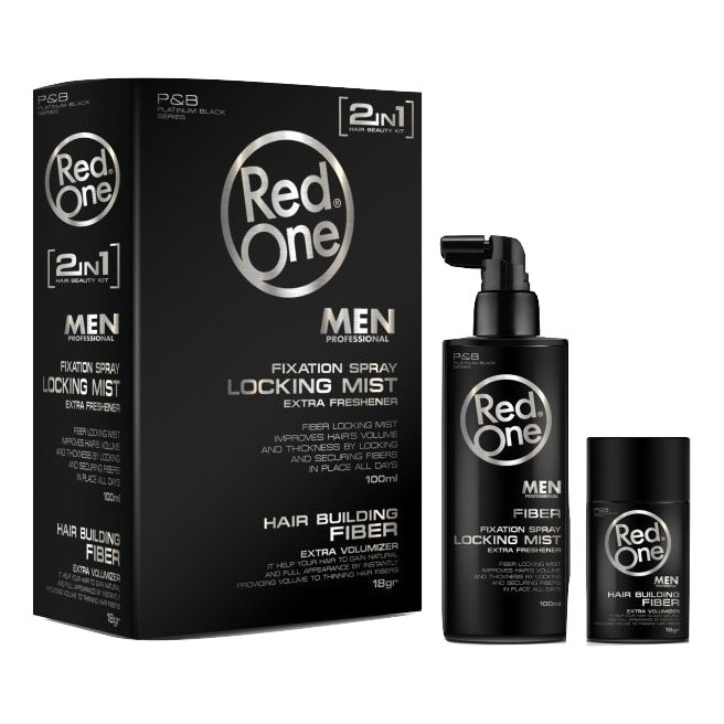 Set pentru volum Volume Fiber si Fixativ de par, RedOne, 100 ml si 12 gr
