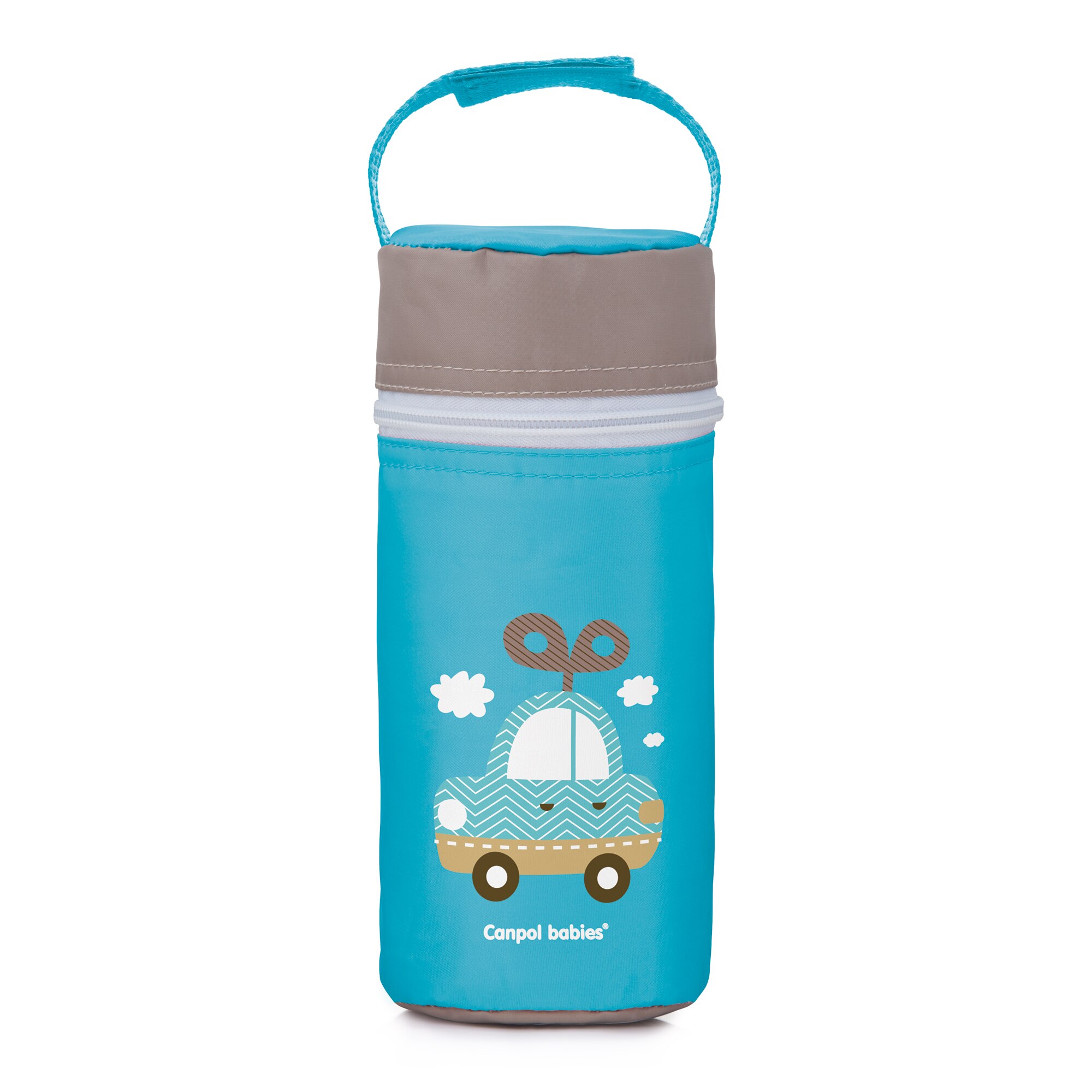 Izolator din material moale pentru biberoane, Canpol babies®, „Toys“, albastru