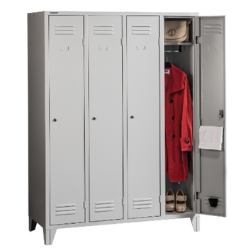 Vestiar metalic cu picioare si 4 usi P4, 1200x500x1800 mm (LxlxH), First Vestiar metalic cu picioare si 4 usi P4, 1200x500x1800 mm (LxlxH), First