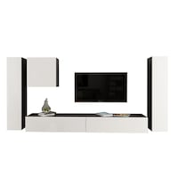set living modular quadro 1 negru cu usi albe mdf lucios dimensiune 320cm imagen 59_0_
0