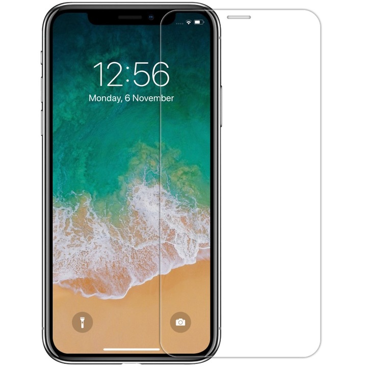 Biztonságos üvegfólia kompatibilis az Apple iPhone Xs Max készülékkel, Edered Glass, Ütésálló, fordítva
