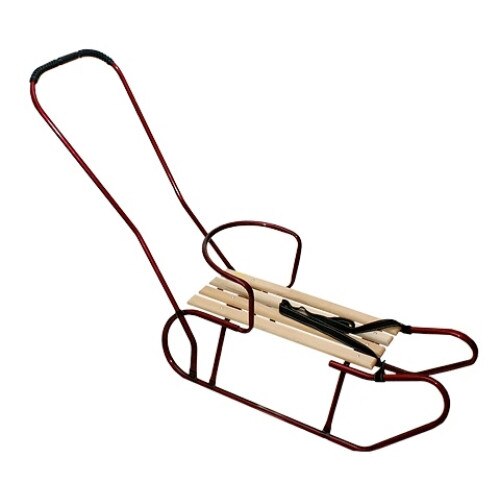 Sanie cu spatar pentru copii Maxi Rosu