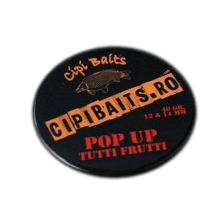 PopUp Tutti Frutti Orange Fluo, CipiBaits, 40 grame, dimensiuni 12 si 14 mm