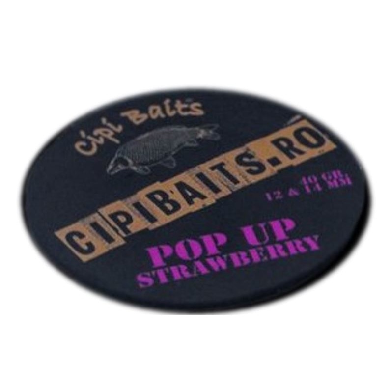 PopUp Capsuna, CipiBaits, 40 grame, dimensiuni 12 si 14 mm