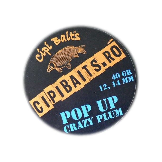 PopUp Crazy Plum, CipiBaits, 40 grame, dimensiuni 12 si 14 mm