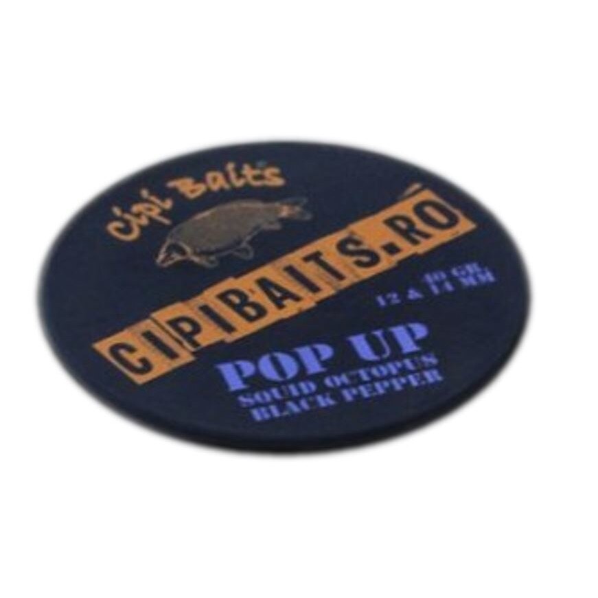 PopUp Squid Octopus & Black Pepper, CipiBaits, 40 grame, dimensiuni 12 si 14 mm