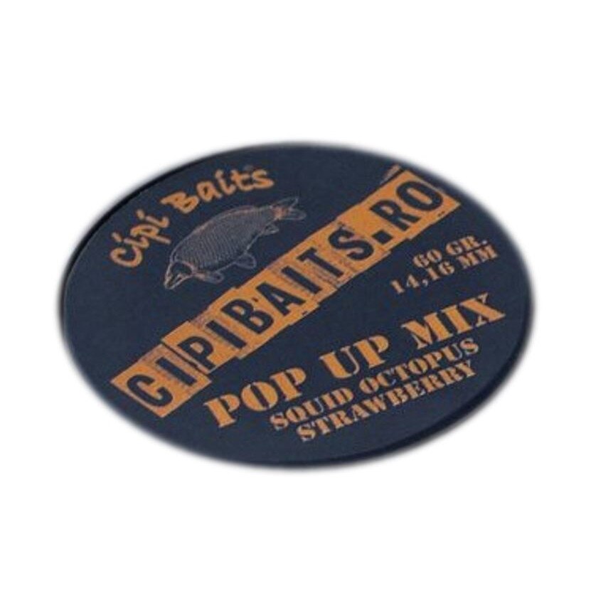 PopUp Mix Squid Octopus Strawberry, CipiBaits, 60 grame, 14 si 16 mm