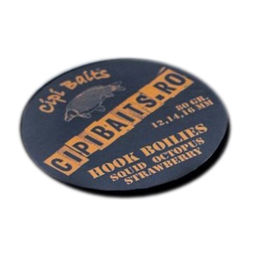 Hook Boilies Squid Octopus Strawberry , CipiBaits, 80 grame, 12, 14 si 16 mm