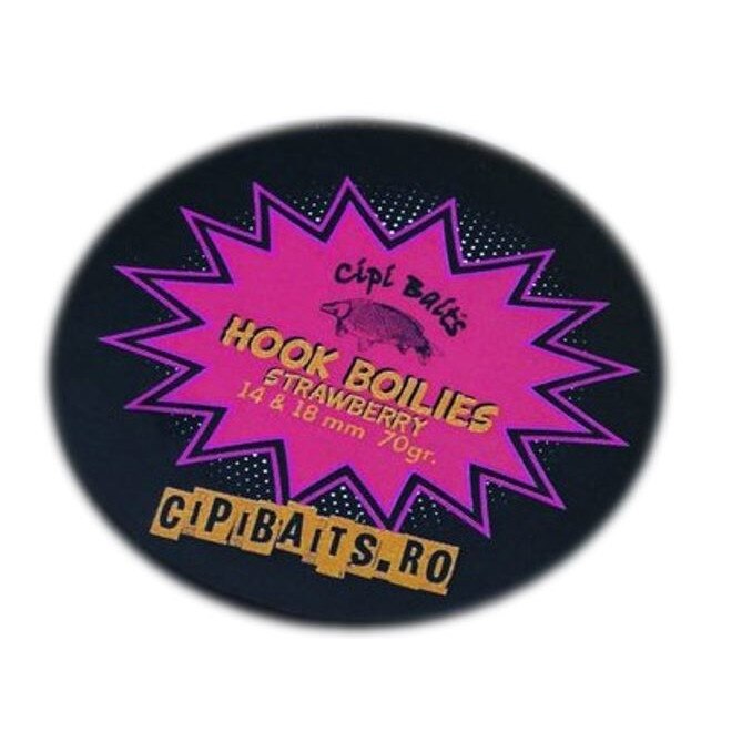 Boiles Strawberry carlig, CipiBaits, 80 grame, 14 - 18 mm