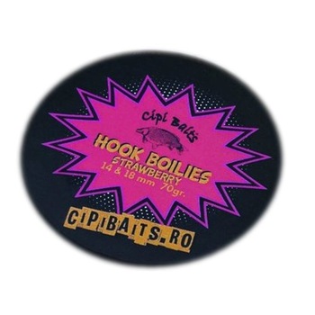 Boiles Strawberry carlig, CipiBaits, 80 grame, 14 - 18 mm Boiles Strawberry carlig, CipiBaits, 80 grame, 14 - 18 mm