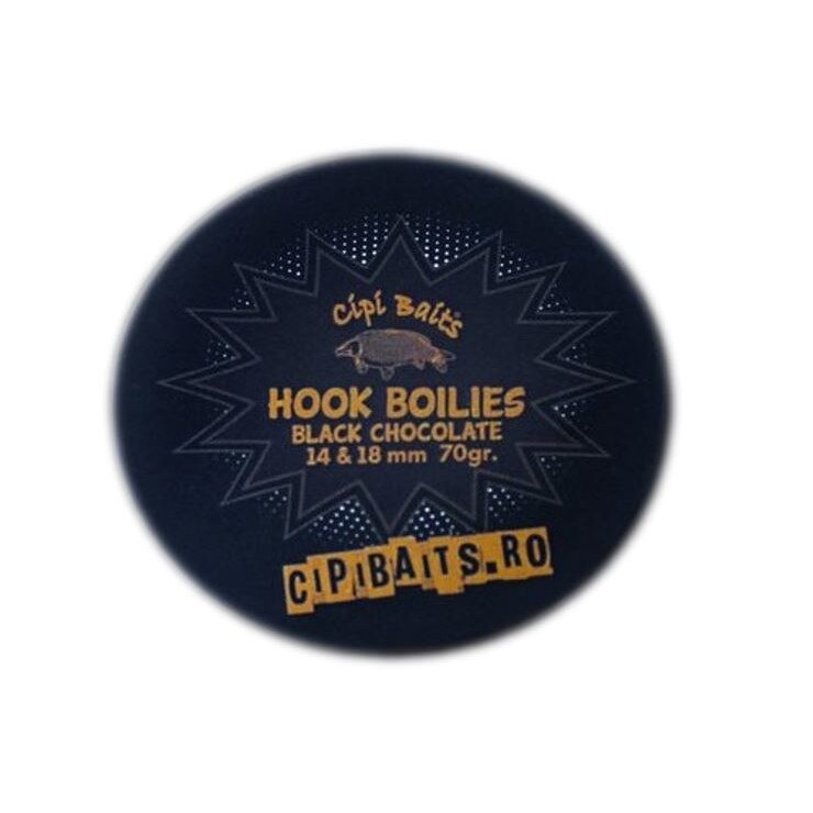 Boiles Black Chocolate carlig, CipiBaits, 80 grame, 14 - 18 mm