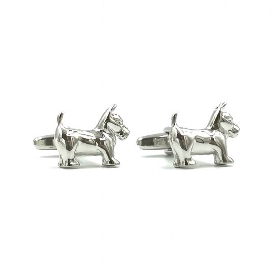 Butoni haiosi, Onore, inox, argintiu, 2 x 1.5 cm, model catei