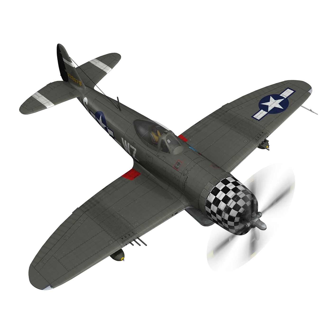 Academy 1:72 Scale US P-47D Lightning Fighter Model Kit - Republic P-47D "Aileen" Assembly Model (Ages 14+, Brand: Academy Models)