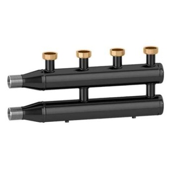 Colector distribuitor C4T cu patru circuite 4 circuite 4 tevi tur 4 tevi retur stuturi filetate 1 Colector distribuitor C4T cu patru circuite 4 circuite 4 tevi tur 4 tevi retur stuturi filetate 1