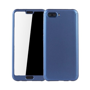 Husa Full Cover 360° (fata + spate + folie sticla) pentru Huawei Honor 10, Albastru Husa Full Cover 360° (fata + spate + folie sticla) pentru Huawei Honor 10, Albastru