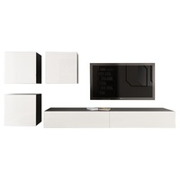 set living modular quadro 17 negru cu usi albe mdf lucios dimensiune 310cm imagen 57_0_
0