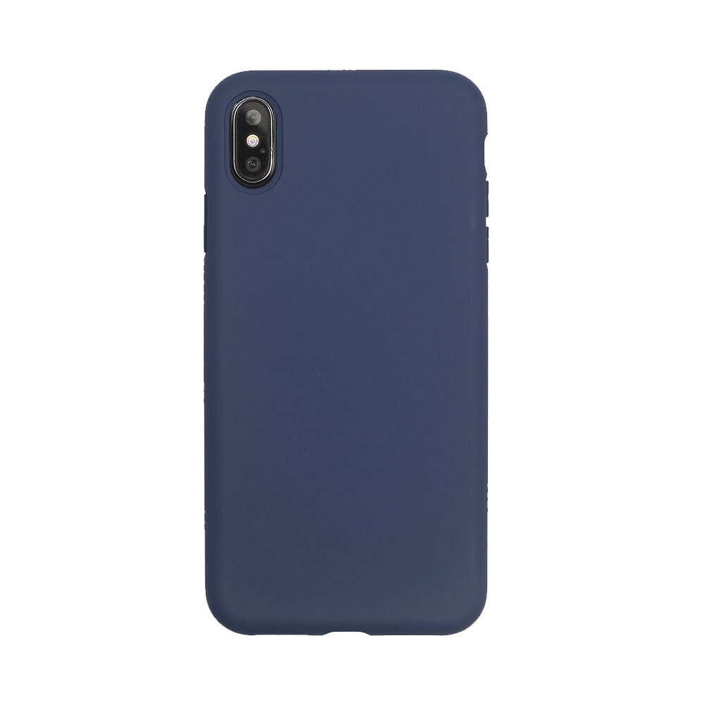 Husa Silicon Just Must Pantone pentru iPhone XS Max, Albastru inchis