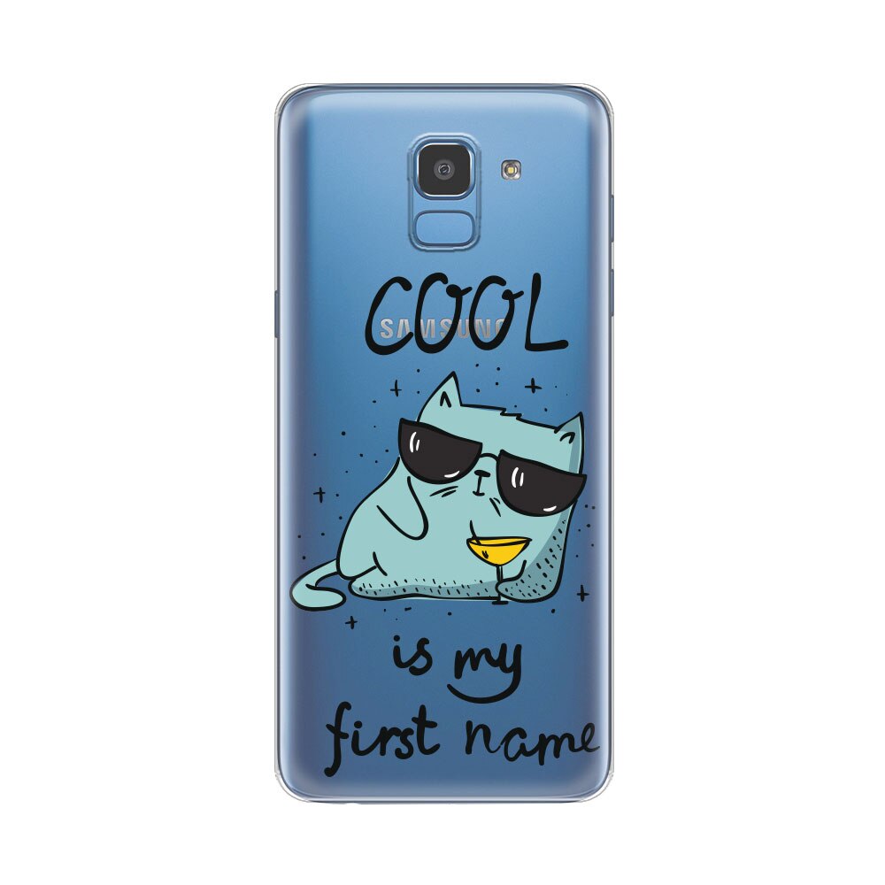 Husa Lemontti Silicon Art pentru Samsung Galaxy J6 2018, Cool is my first name