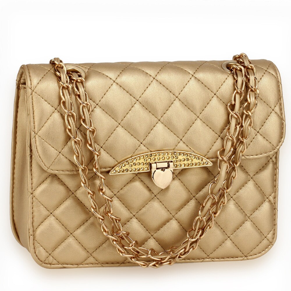 Geanta Duffy Lux Gold Cu Lantisor Impletit