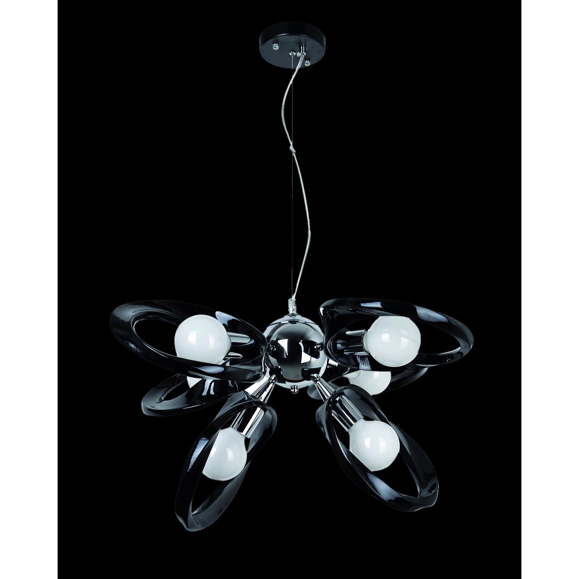 Lustra Lampex Emma 6, Negru