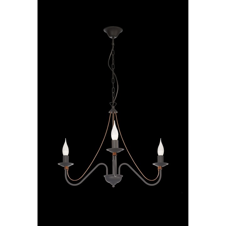 Candelabru Lampex Monic 3, Negru