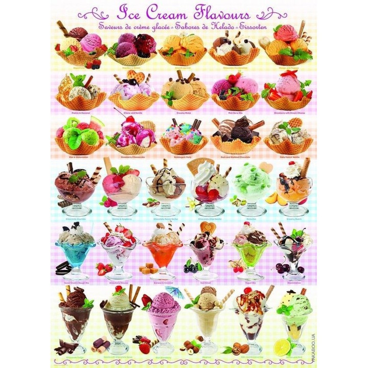 EuroGraphics 1000 db-os puzzle - Ice Cream Flavours (6000-0590)