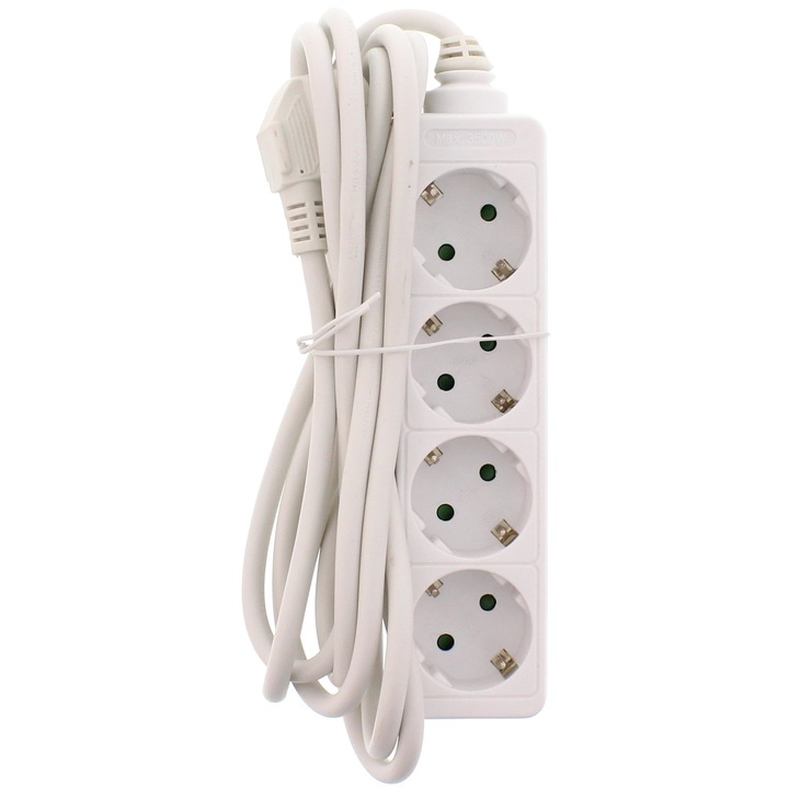 Разклонител Well 4 гнезда, 3 м, 3xG1.5mmp