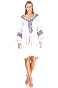 Rochie panza topita alba Liza Panait AV-153E Rochie panza topita alba Liza Panait AV-153E