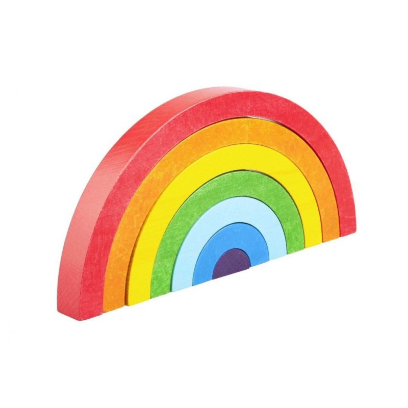 Jucarie din lemn Curcubeu, Lupo, Lemn, 1 an+